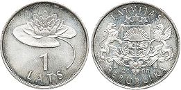 coin Latvia 1 lats 2008