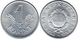 coin Hungary 1 forint 1989