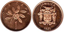 coin Jamaica 1 cent 1971
