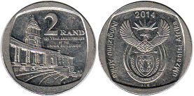 coin South Africa 2 rand 2014 Union Buildings