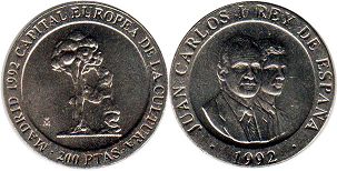 coin Spain 200 pesetas 1992