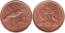 coin Trinidad and Tobago 1 cent 1975