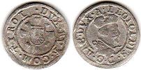 coin Austria 1 kreuzer no date (1619-1632)