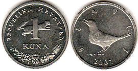 coin Croatia 1 kuna 2007