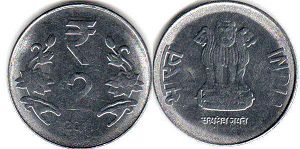 coin India 2 rupees 2011