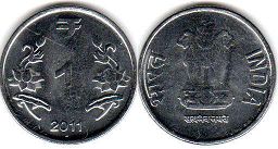 coin India 1 rupee 2011