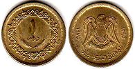 coin Libya 1 dirham 1975