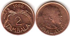 coin Malawi 2 tambala 1989