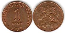 coin Trinidad and Tobago 1 cent 1973