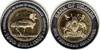 coin Uganda 1000 shillings 2012