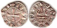 coin Achaea denier no date (1301-1307)