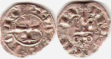 coin Achaea denier no date (1316-1321)