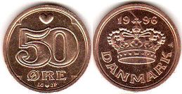 mynt Danmark 50 öre 1996