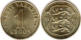 coin Estonia 1 kroon 2006