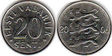 coin Estonia 20 senti 2006