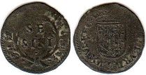 moneta Urbino Sesino (6 denari) senza data (1574-1621)