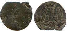 moneta Modena Sesino (6 denari) senza data (1694-1737)