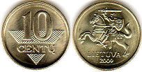 coin Lithuania 10 centu 2009