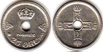 coin Norway 25 ore 1947