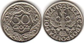 coin Poland 50 groszy 1923