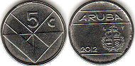 coin Aruba 5 cents 2012