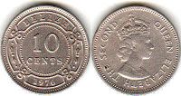 coin Belize 10 cents 1976
