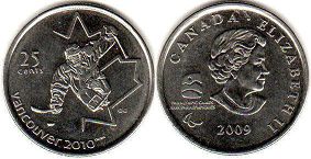 pièce de monnaie canadian commémorative pièce de monnaie 25 cents 2009