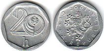 coin Czech 20 haleru 2001