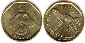 coin Fiji 1 dollar 2012