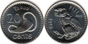 coin Fiji 20 cents 2012