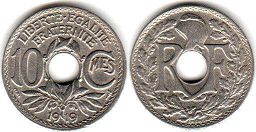 piece France 10 centimes 1919