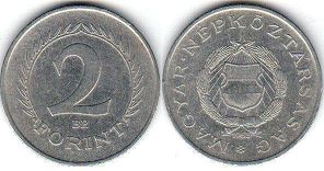 coin Hungary 2 forint 1963