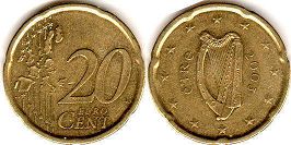 pièce Irlande 20 euro cent 2003