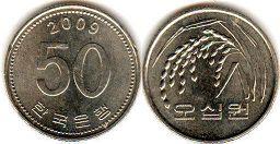 coin South Korea 50 won 2009