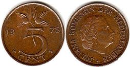 monnaie Pays-Bas 5 cents 1978