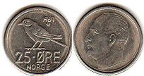 mynt Norge 25 öre 1969