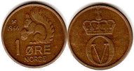 mynt Norge 1 öre 1966
