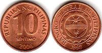 coin Philippines 10 centimos 2006
