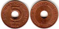 coin Philippines 5 centimos 2004