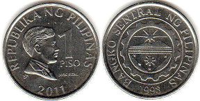 coin Philippines 1 piso 2011