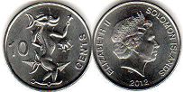 coin Solomon Islands 10 cents 2012