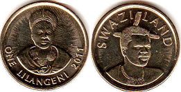 coin Swaziland 1 lilangeni 2011