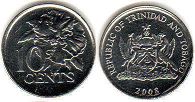 coin Trinidad and Tobago 10 cents 2008