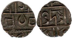 coin Bhutan 1/2 rupee (deb) no date (1835-1910)