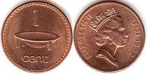 coin Fiji 1 cent 1992