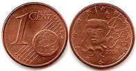mince Francie 1 euro cent 2006