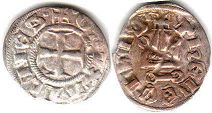 coin Athens denier no date (1280-1287)