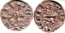 coin Achaea denier no date (1333-1364)
