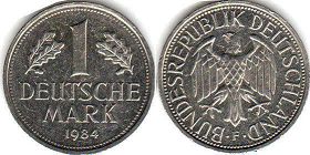 moneta Germany 1 mark 1984
