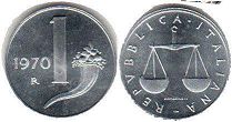 monnaie Italie 1 lira 1970